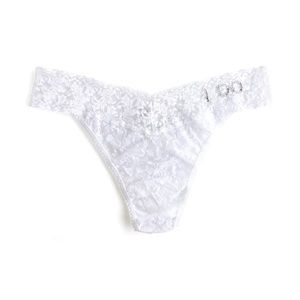 Hanky Panky NWT I Do Crystal Signature Lace Original Rise Thong ✨ Size OS
